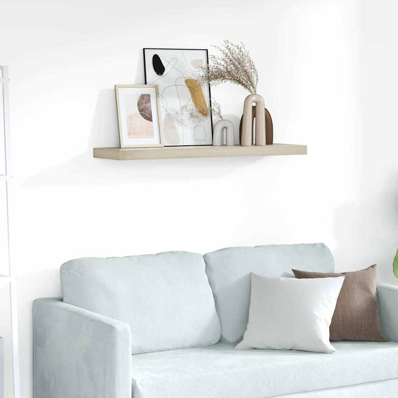 Raft de perete suspendat, stejar, 90x23,5x3,8 cm, MDF