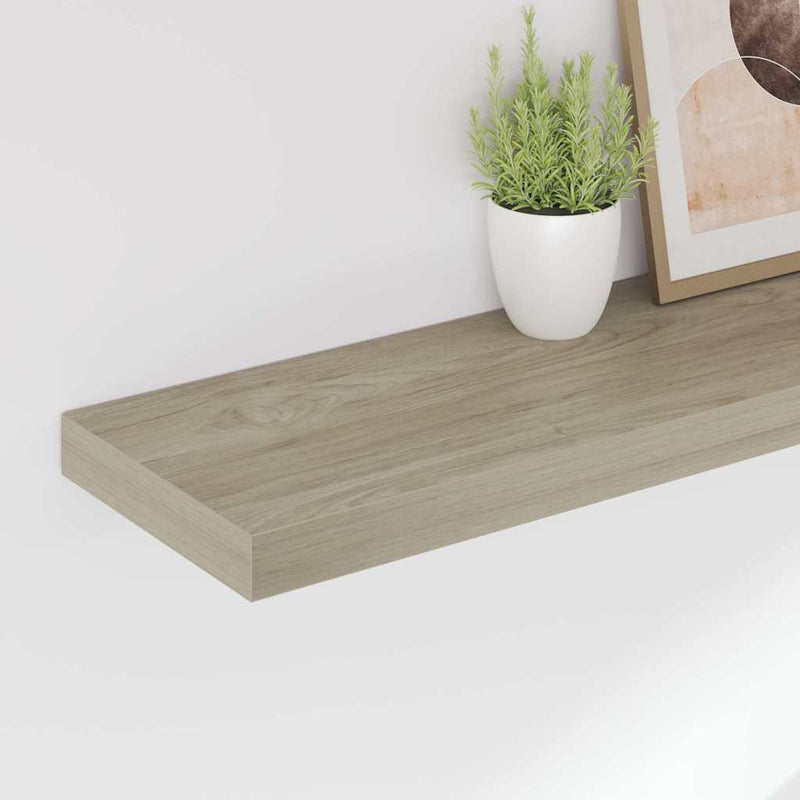 Rafturi de perete suspendate 4 buc. stejar, 90x23,5x3,8 cm, MDF