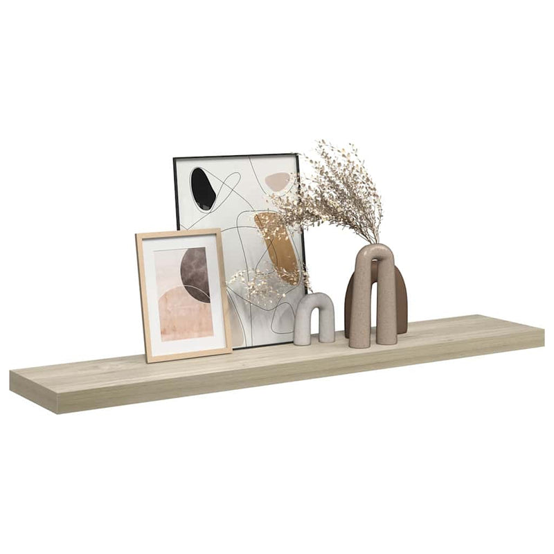 Raft de perete suspendat, stejar, 120x23,5x3,8 cm, MDF