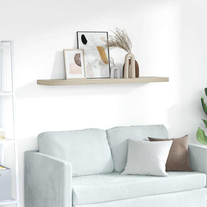 Raft de perete suspendat, stejar, 120x23,5x3,8 cm, MDF