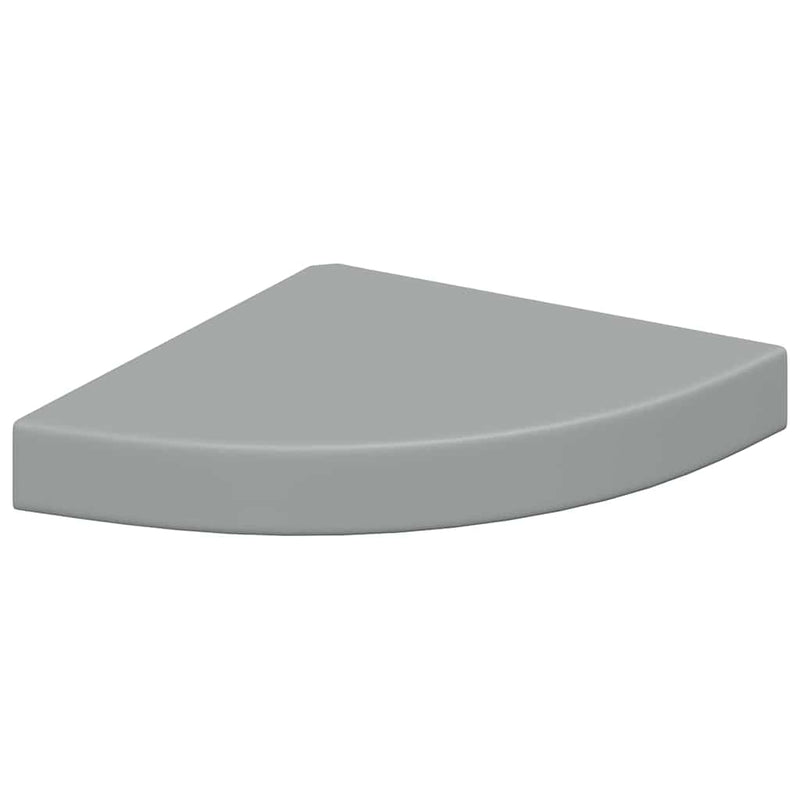 Raft de colț suspendat, gri, 25x25x3,8 cm, MDF