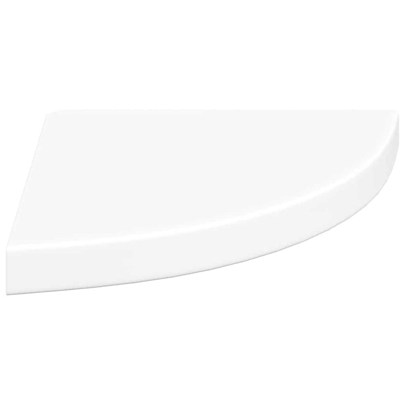 Raft de colț plutitor, alb, 35x35x3,8 cm, MDF