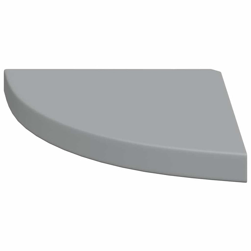 Raft colțar de perete, gri, 35 x 35 x 3,8 cm, MDF