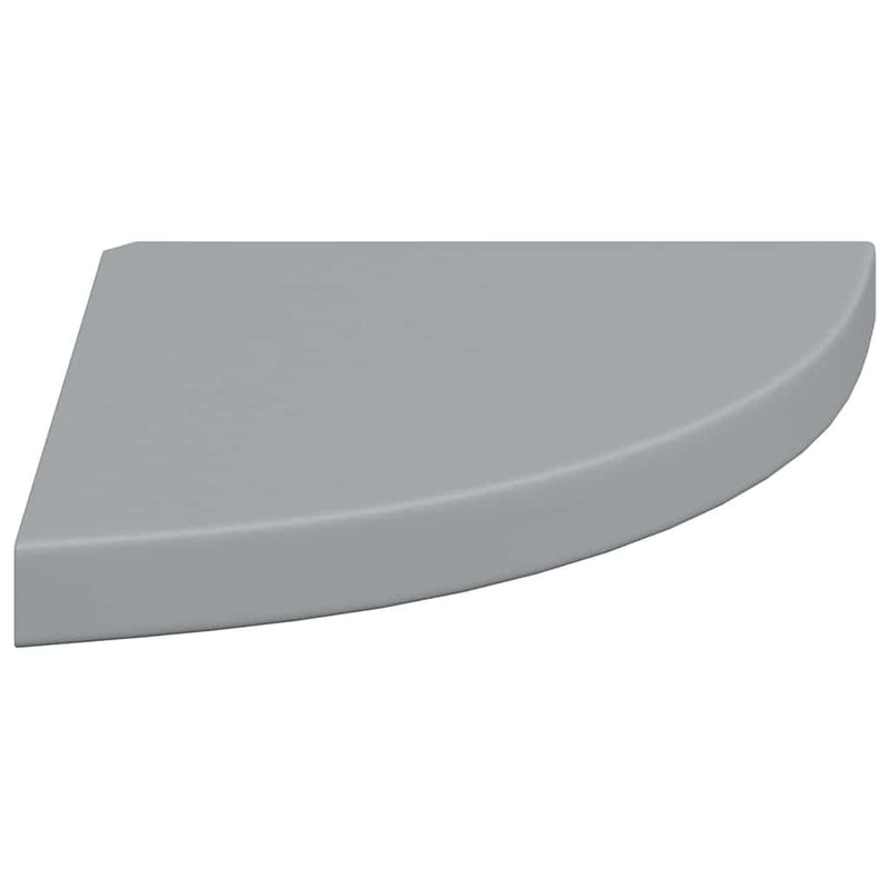 Raft colțar de perete, gri, 35 x 35 x 3,8 cm, MDF