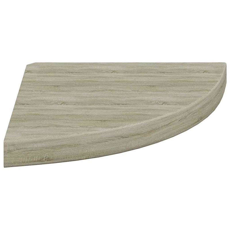Raft colțar de perete, stejar, 35 x 35 x 3,8 cm, MDF