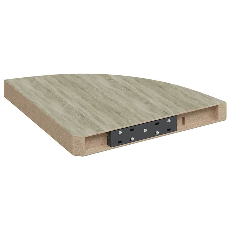 Raft colțar de perete, stejar, 35 x 35 x 3,8 cm, MDF