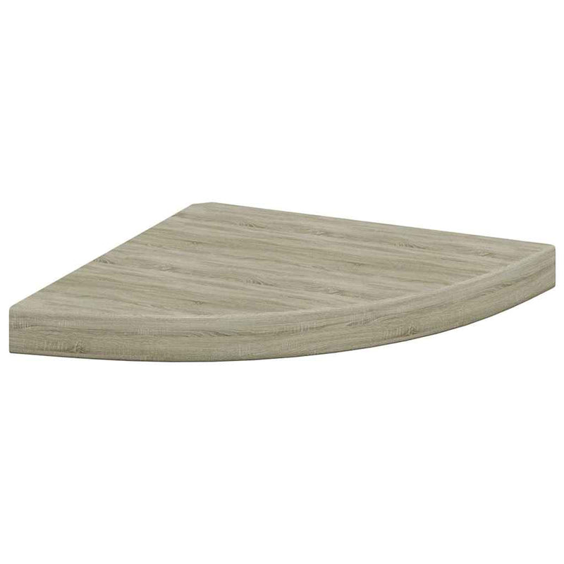Rafturi colț de perete, 2 buc., stejar, 35x35x3,8 cm, MDF