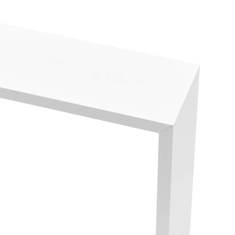 Rafturi cub de perete, 3 buc., alb, MDF