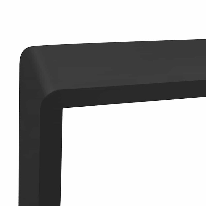 Rafturi de perete cub, 3 buc., negru, MDF