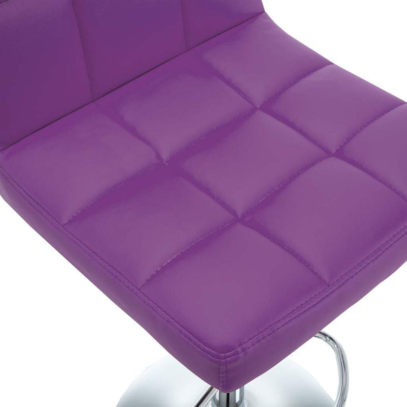 Scaune de bar, 2 buc., violet, piele ecologică