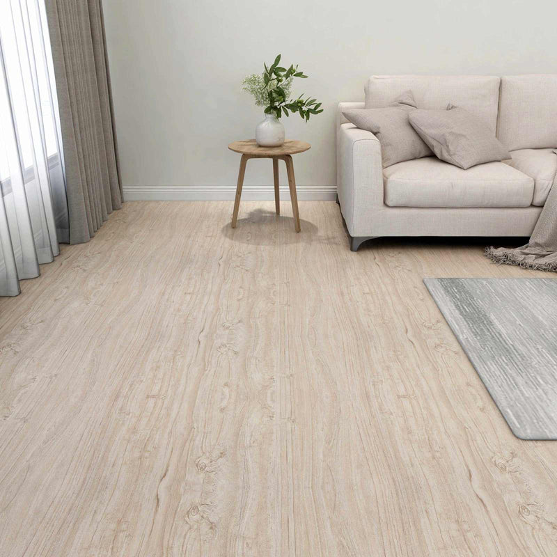 Plăci de Pardoseală Alb si Culoare Lemn 5,11 m² 55 buc. PVC