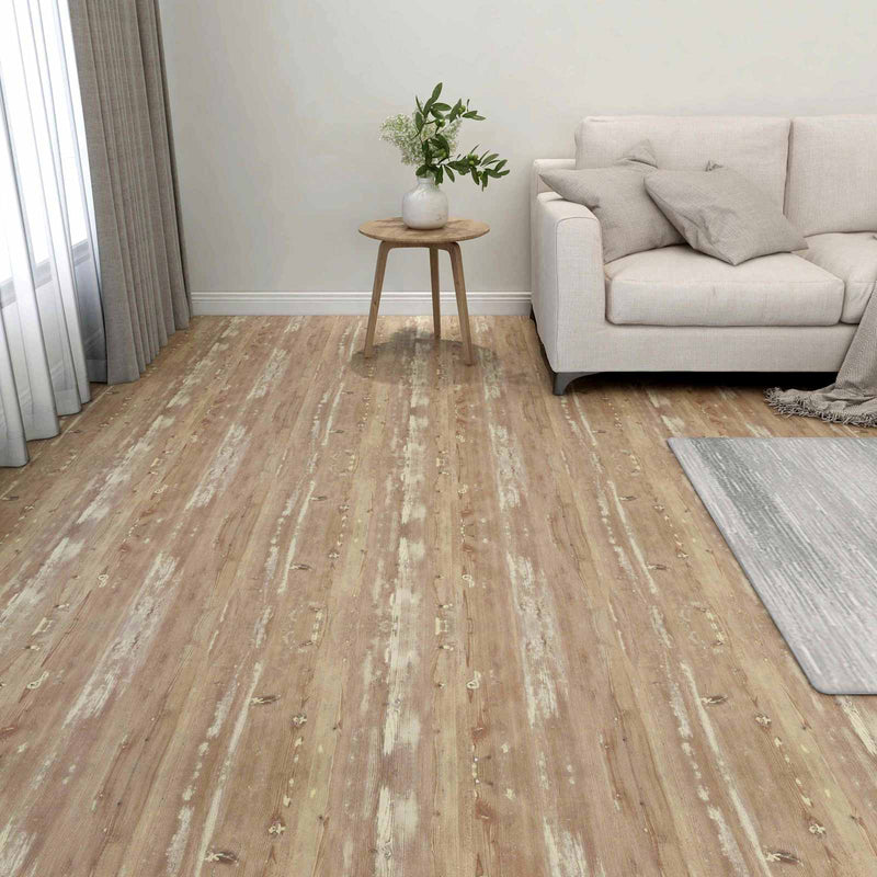 Plăci de Pardoseală Crema si Maro Deschis 5,11 m² 55 buc. PVC