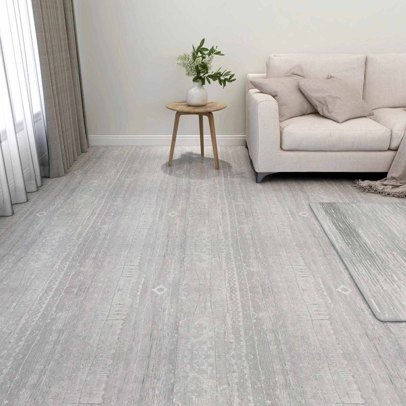 Plăci de Pardoseală Gri deschis și alb. 5,11 m² 55 buc. PVC