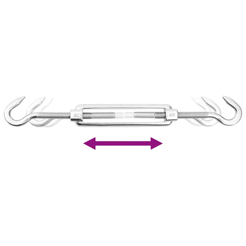 Set accesorii parasolar, 8 piese, oțel inoxidabil
