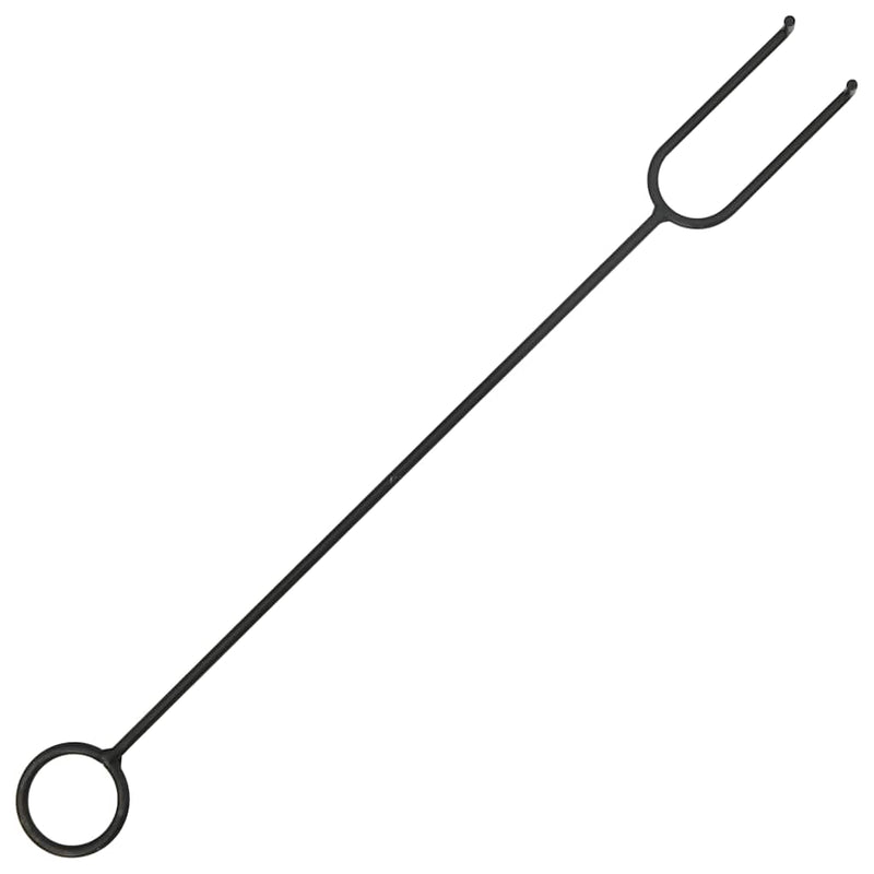 Vatră de foc rustică, cu vătrai, 67,5 cm, oțel, XXL