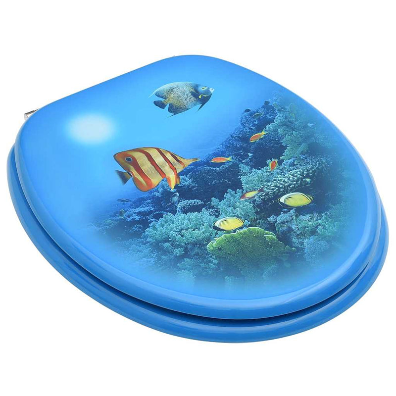 Scaune WC cu capac, 2 buc., MDF, model subacvatic