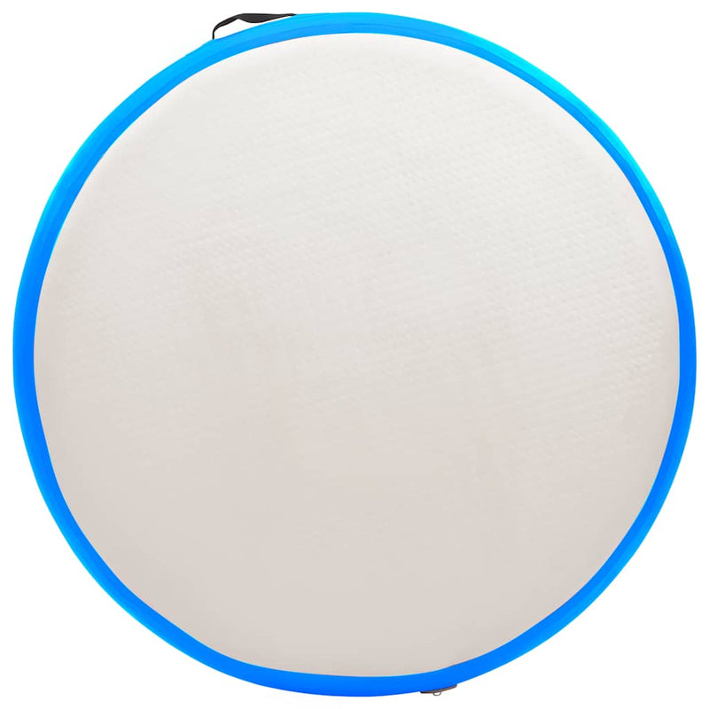 Saltea gimnastică gonflabilă cu pompă albastru 100x100x10cm PVC