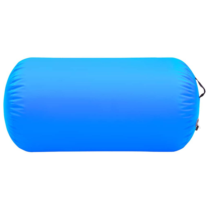 Rulou de gimnastică gonflabil cu pompă, albastru, 120x90 cm PVC