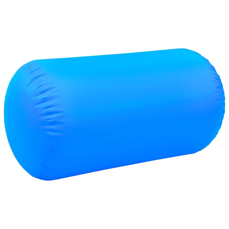 Rulou de gimnastică gonflabil cu pompă, albastru, 120x90 cm PVC