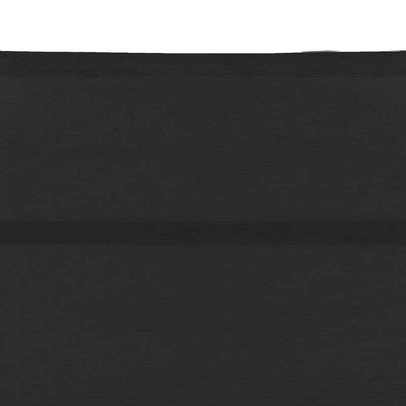 Șezlong de plajă, negru, aluminiu & textilenă