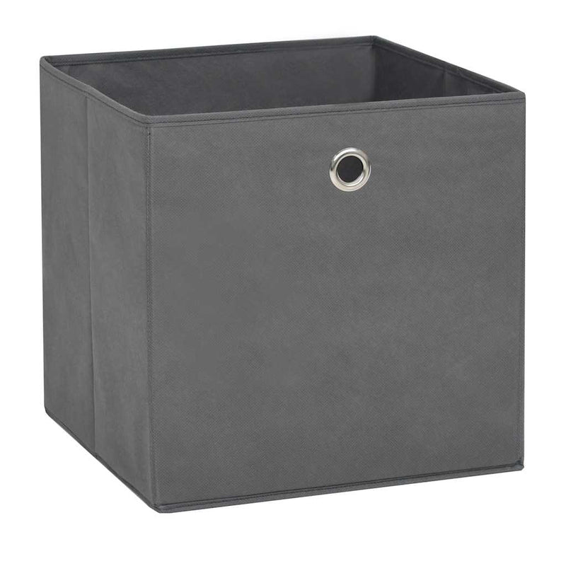 Cutii depozitare, 10 buc., gri, 28x28x28 cm, material nețesut