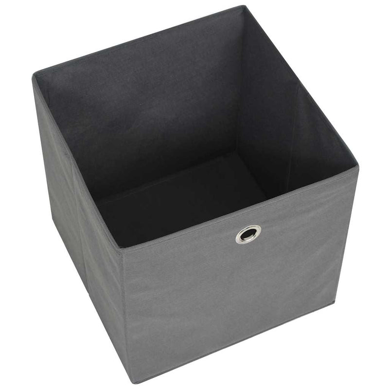 Cutii depozitare, 10 buc., gri, 28x28x28 cm, material nețesut