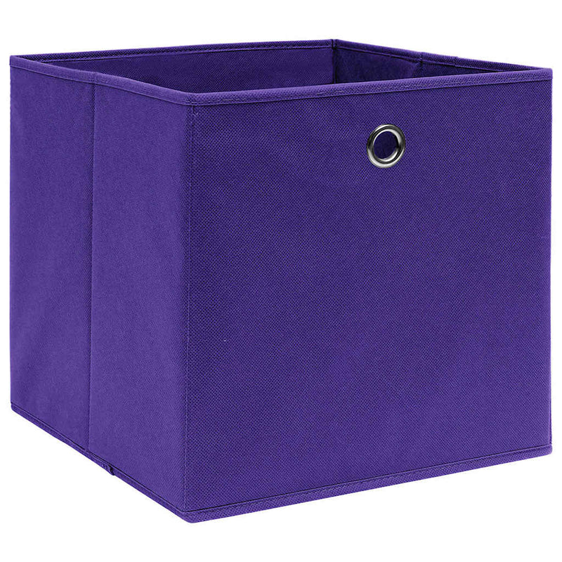 Cutii de depozitare 4 buc. violet, 28x28x28 cm, textil nețesut