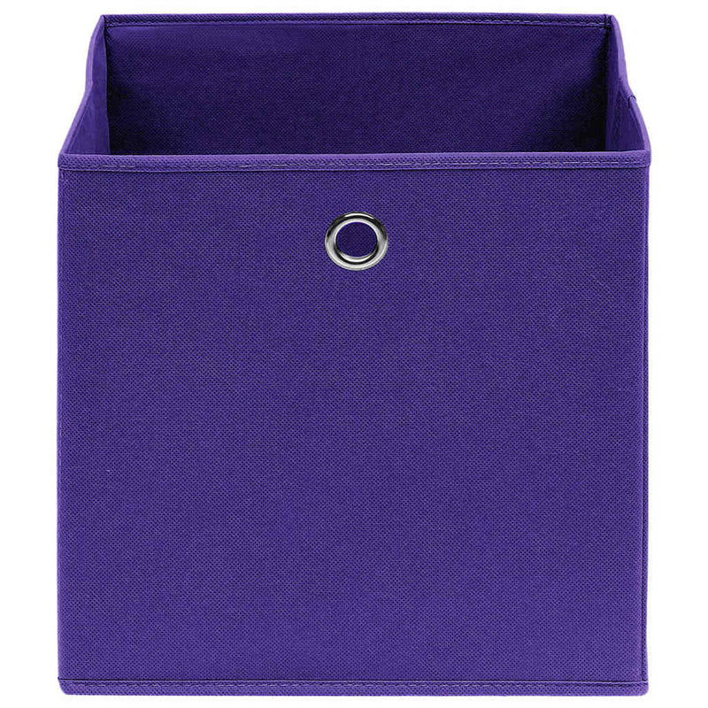 Cutii de depozitare 4 buc. violet, 28x28x28 cm, textil nețesut