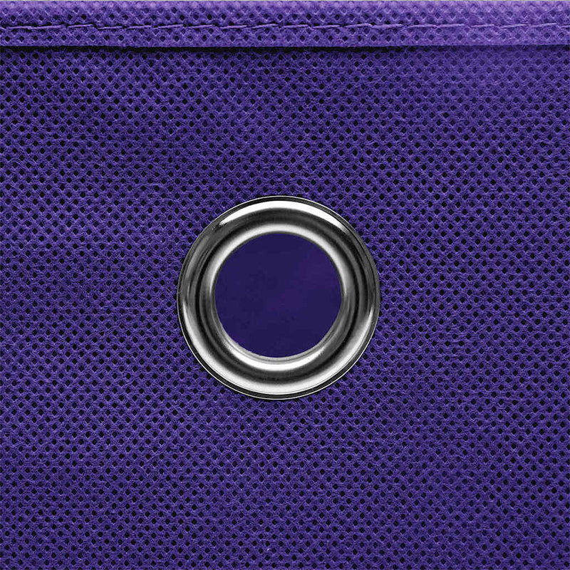 Cutii depozitare cu capace, 10 buc., violet, 28x28x28 cm