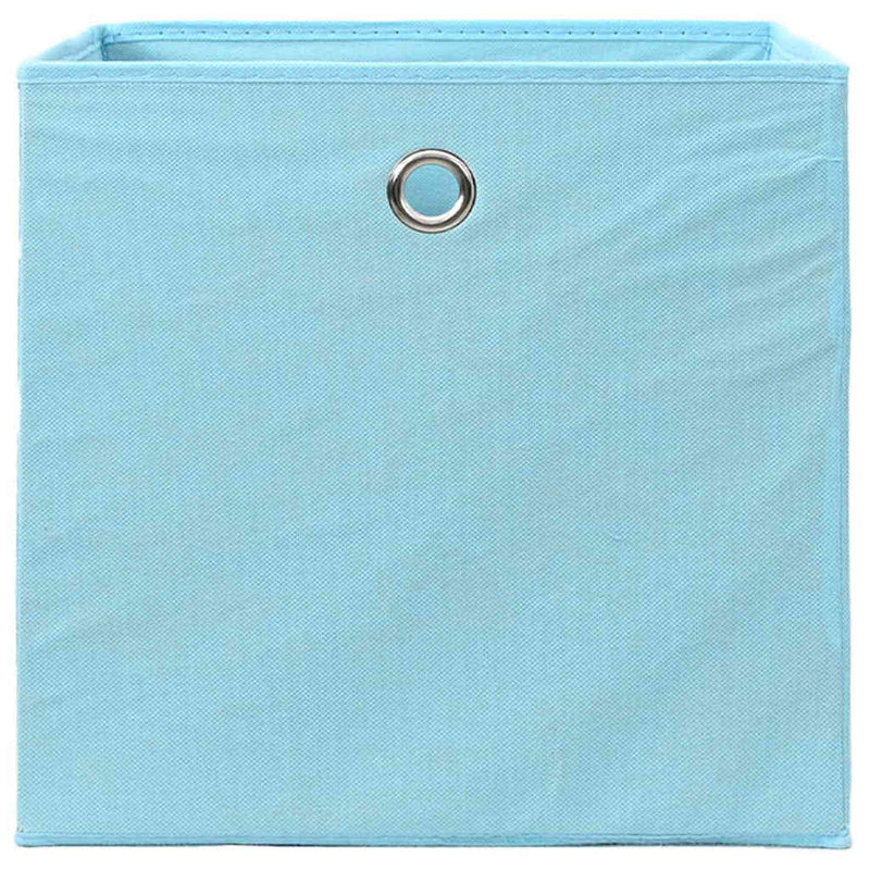 Cutii depozitare, 4 buc., albastru, 28x28x28 cm, textil nețesut