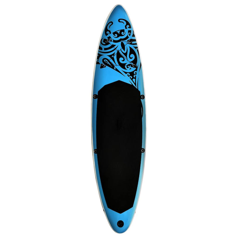 Set de placă SUP gonflabilă, albastru, 305x76x15 cm