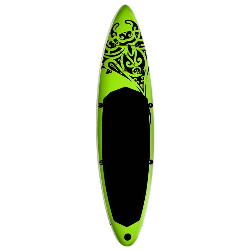 Set de placă SUP gonflabilă, verde, 305x76x15 cm