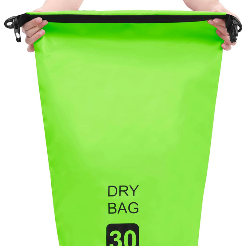 Rucsac impermeabil, verde, 30 L, PVC