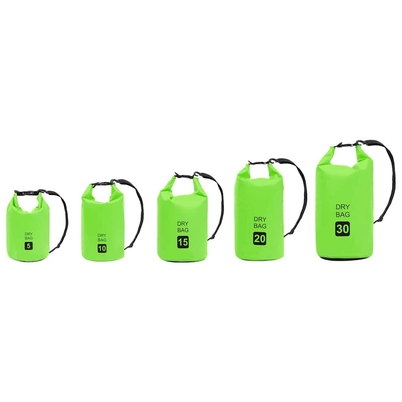 Rucsac impermeabil, verde, 30 L, PVC