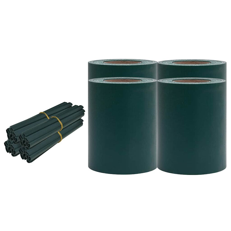 Benzi de intimitate PVC 140x0,19 m Verde Mat