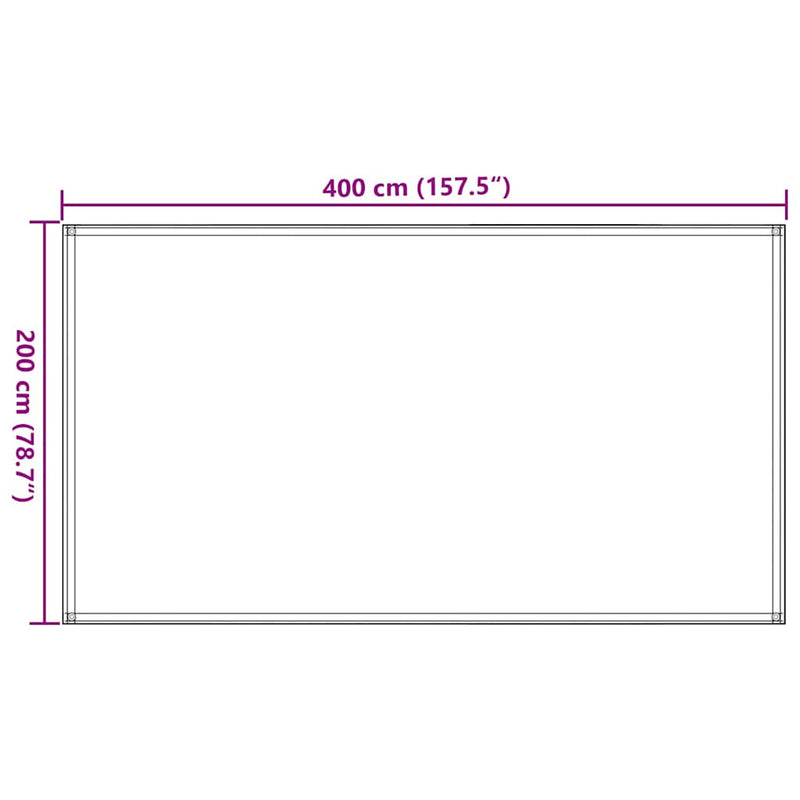 Covor pentru cort, antracit, 200x400 cm