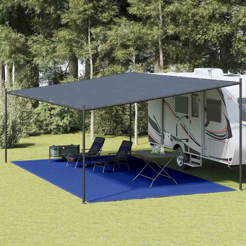 Covor pentru cort, albastru, 400x600 cm, HDPE