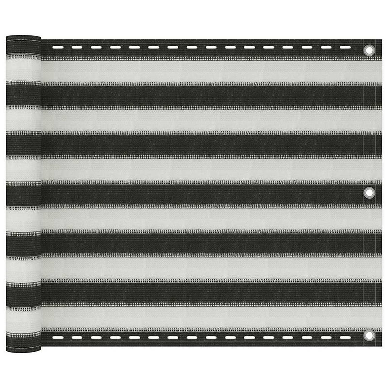 Paravan pentru balcon, antracit și alb, 75 x 300 cm, HDPE