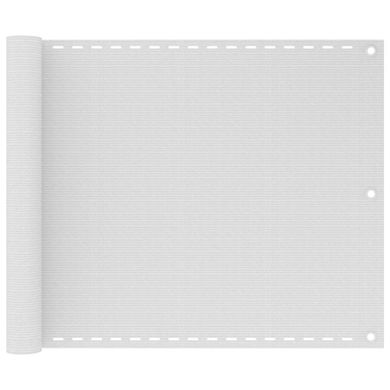 Paravan de balcon, alb, 75x300 cm, HDPE