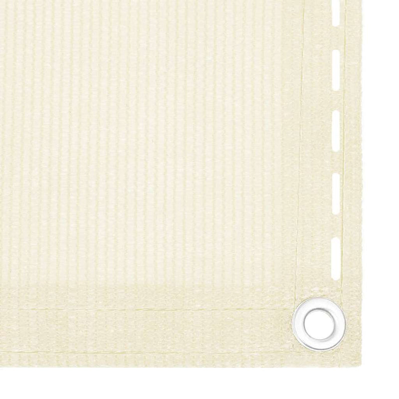 Paravan de balcon, crem, 75 x 500 cm, HDPE