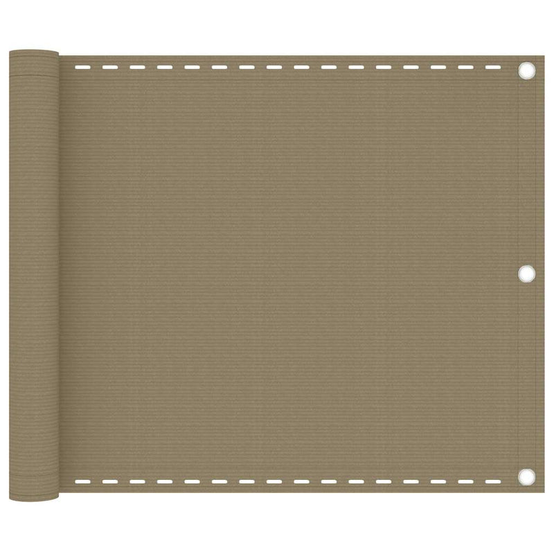 Paravan de balcon, gri taupe, 75x300 cm, HDPE