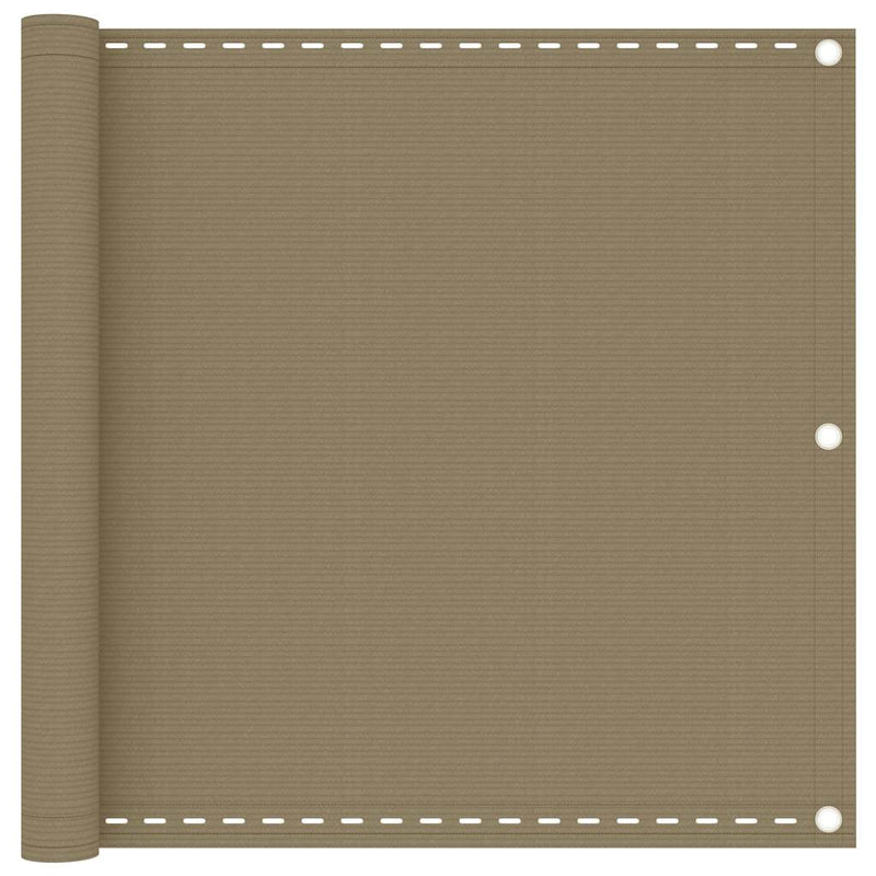Paravan de balcon, gri taupe, 90x400 cm, HDPE