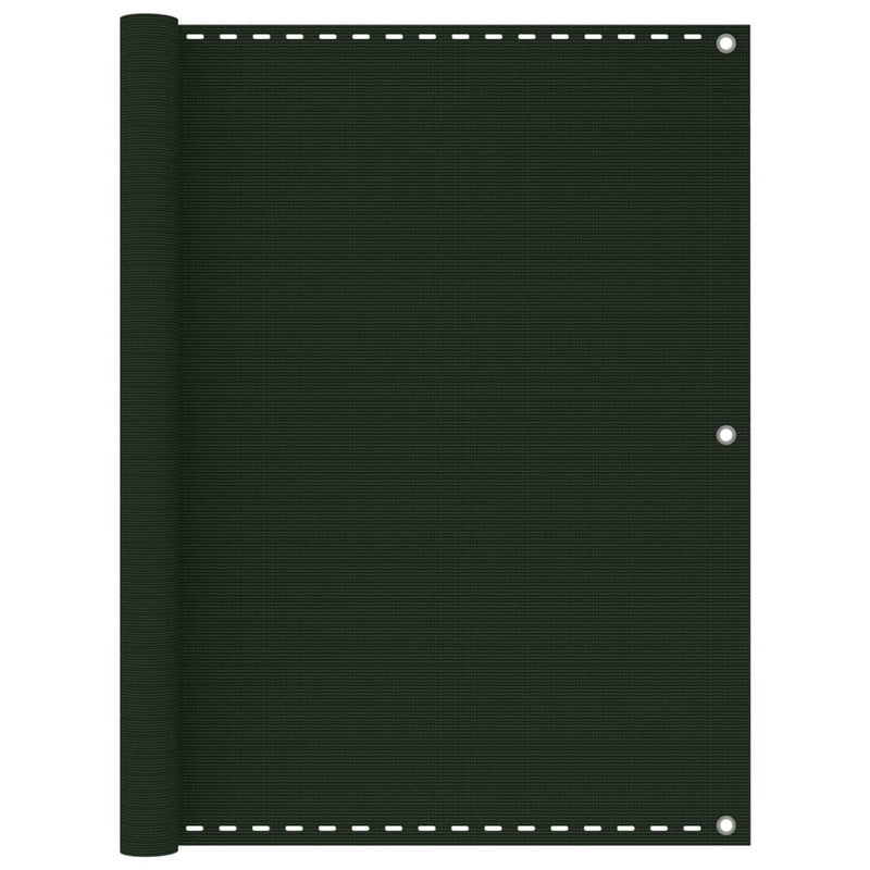 Paravan pentru balcon, verde închis, 120x600 cm, HDPE