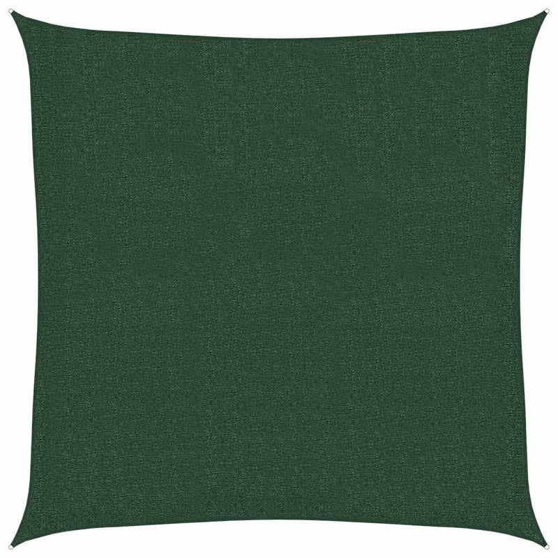 Pânză parasolar, verde închis, 3,6x3,6 m, 160 g / m², HDPE