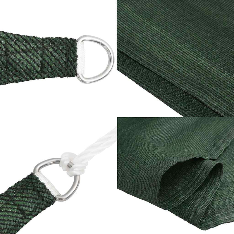 Pânză parasolar, verde închis, 5 x 5 m, HDPE, 160 g/m²