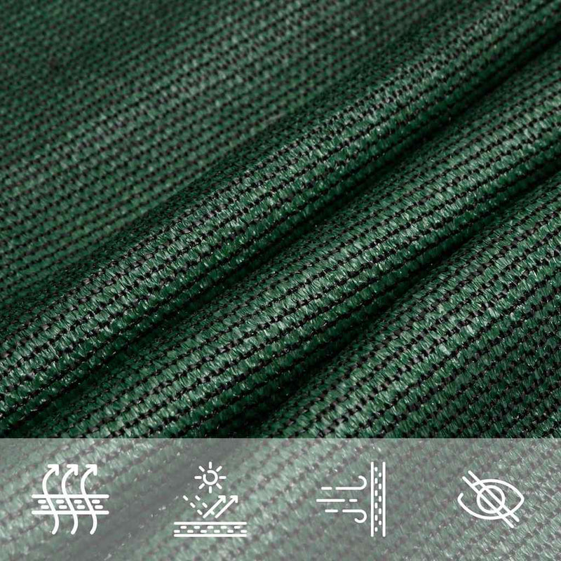 Pânză parasolar, verde închis, 4/5x4 m, HDPE, 160 g/m²