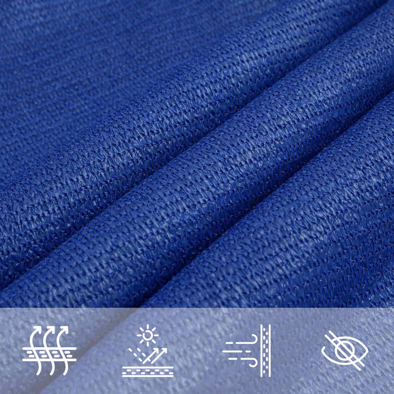 Pânză parasolar, albastru, 2,5x2,5x3,5 m, HDPE, 160 g/m²