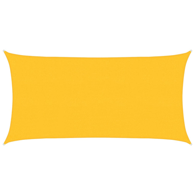 Pânză parasolar, galben, 2,5x5 m, HDPE, 160 g/m²
