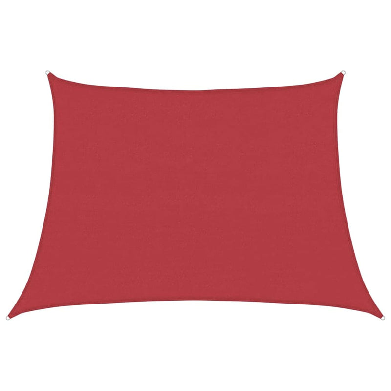Pânză parasolar, roșu, 4/5x3 m, HDPE, 160 g/m²