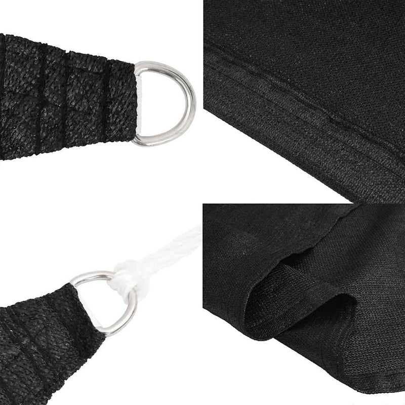 Pânză parasolar, negru, 2x5 m, HDPE, 160 g/m²